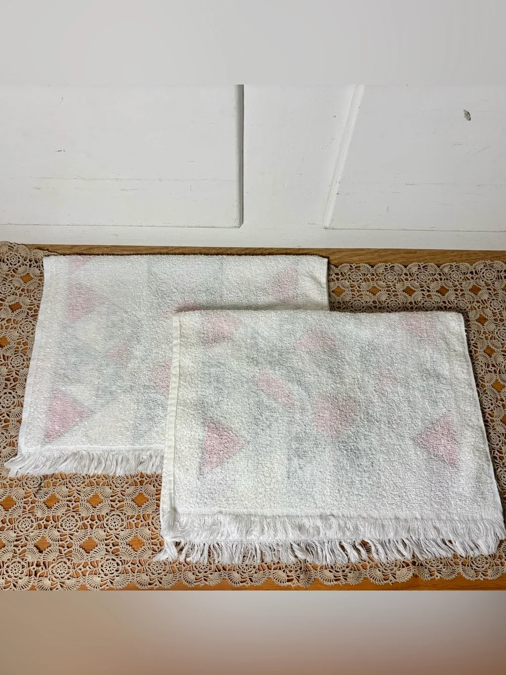 Vintage 80s/90s Cow Print Cotton Hand Kitchen Towels Set of Three